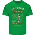 A Day Without Fishing Funny Fisherman Kids T-Shirt Childrens Irish Green