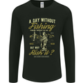 A Day Without Fishing Funny Fisherman Mens Long Sleeve T-Shirt Black