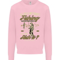 A Day Without Fishing Funny Fisherman Mens Sweatshirt Jumper Light Pink