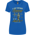 A Day Without Fishing Funny Fisherman Womens Wider Cut T-Shirt Royal Blue
