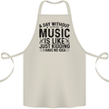A Day Without Music Pop Rock Reggae Dance Cotton Apron 100% Organic Natural