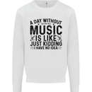 A Day Without Music Pop Rock Reggae Dance Kids Sweatshirt Jumper White