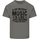 A Day Without Music Pop Rock Reggae Dance Kids T-Shirt Childrens Charcoal