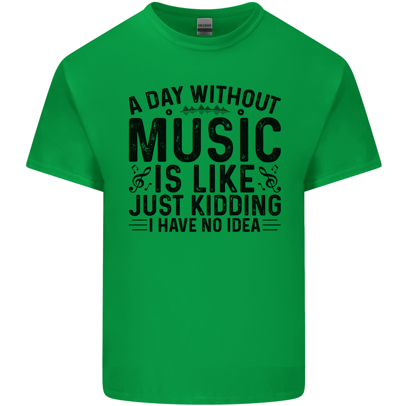 A Day Without Music Pop Rock Reggae Dance Kids T-Shirt Childrens Irish Green