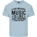 A Day Without Music Pop Rock Reggae Dance Kids T-Shirt Childrens Light Blue