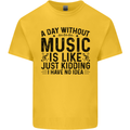 A Day Without Music Pop Rock Reggae Dance Kids T-Shirt Childrens Yellow