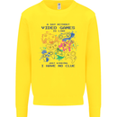 A Day Without Video Games Kids Sweatshirt Jumper Yellow