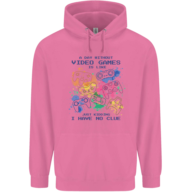 A Day Without Video Games Mens 80% Cotton Hoodie Azelea