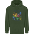A Day Without Video Games Mens 80% Cotton Hoodie Forest Green