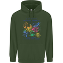 A Day Without Video Games Mens 80% Cotton Hoodie Forest Green