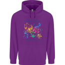 A Day Without Video Games Mens 80% Cotton Hoodie Purple