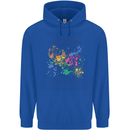 A Day Without Video Games Mens 80% Cotton Hoodie Royal Blue