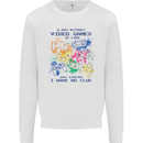 A Day Without Video Games Mens Sweatshirt Jumper White