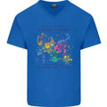 A Day Without Video Games Mens V-Neck Cotton T-Shirt Royal Blue
