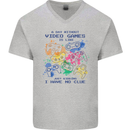 A Day Without Video Games Mens V-Neck Cotton T-Shirt Sports Grey