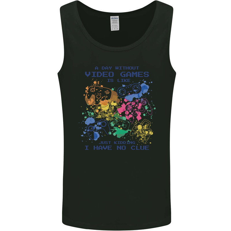 A Day Without Video Games Mens Vest Tank Top Black