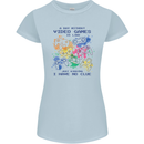 A Day Without Video Games Womens Petite Cut T-Shirt Light Blue