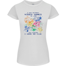 A Day Without Video Games Womens Petite Cut T-Shirt White
