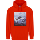 A Deep Sea Scuba Diver Diving Childrens Kids Hoodie Bright Red