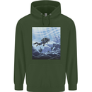 A Deep Sea Scuba Diver Diving Childrens Kids Hoodie Forest Green