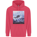 A Deep Sea Scuba Diver Diving Childrens Kids Hoodie Heliconia