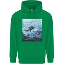 A Deep Sea Scuba Diver Diving Childrens Kids Hoodie Irish Green
