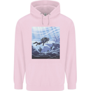 A Deep Sea Scuba Diver Diving Childrens Kids Hoodie Light Pink
