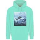 A Deep Sea Scuba Diver Diving Childrens Kids Hoodie Peppermint
