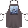 A Deep Sea Scuba Diver Diving Cotton Apron 100% Organic Dark Grey