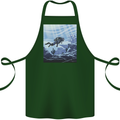 A Deep Sea Scuba Diver Diving Cotton Apron 100% Organic Forest Green