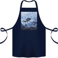 A Deep Sea Scuba Diver Diving Cotton Apron 100% Organic Navy Blue