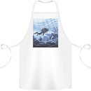 A Deep Sea Scuba Diver Diving Cotton Apron 100% Organic White
