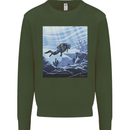 A Deep Sea Scuba Diver Diving Kids Sweatshirt Jumper Forest Green
