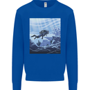 A Deep Sea Scuba Diver Diving Kids Sweatshirt Jumper Royal Blue