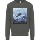 A Deep Sea Scuba Diver Diving Kids Sweatshirt Jumper Storm Grey