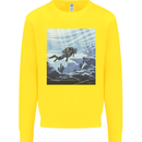 A Deep Sea Scuba Diver Diving Kids Sweatshirt Jumper Yellow