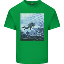 A Deep Sea Scuba Diver Diving Kids T-Shirt Childrens Irish Green
