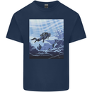 A Deep Sea Scuba Diver Diving Kids T-Shirt Childrens Navy Blue