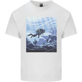 A Deep Sea Scuba Diver Diving Kids T-Shirt Childrens White