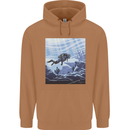 A Deep Sea Scuba Diver Diving Mens 80% Cotton Hoodie Caramel Latte