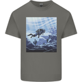 A Deep Sea Scuba Diver Diving Mens Cotton T-Shirt Tee Top Charcoal