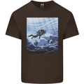 A Deep Sea Scuba Diver Diving Mens Cotton T-Shirt Tee Top Dark Chocolate