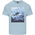 A Deep Sea Scuba Diver Diving Mens Cotton T-Shirt Tee Top Light Blue