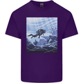 A Deep Sea Scuba Diver Diving Mens Cotton T-Shirt Tee Top Purple