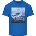 A Deep Sea Scuba Diver Diving Mens Cotton T-Shirt Tee Top Royal Blue