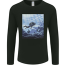 A Deep Sea Scuba Diver Diving Mens Long Sleeve T-Shirt Black