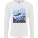 A Deep Sea Scuba Diver Diving Mens Long Sleeve T-Shirt White