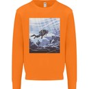 A Deep Sea Scuba Diver Diving Mens Sweatshirt Jumper Orange