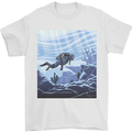 A Deep Sea Scuba Diver Diving Mens T-Shirt 100% Cotton White