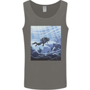 A Deep Sea Scuba Diver Diving Mens Vest Tank Top Charcoal